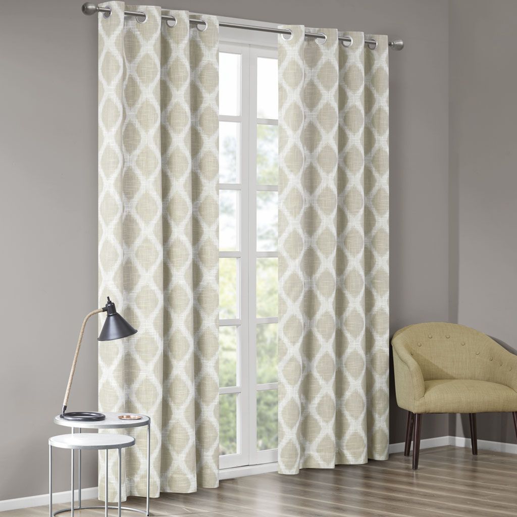 Printed Ikat Blackout Curtain Panel(Only 1 Pc Panel)