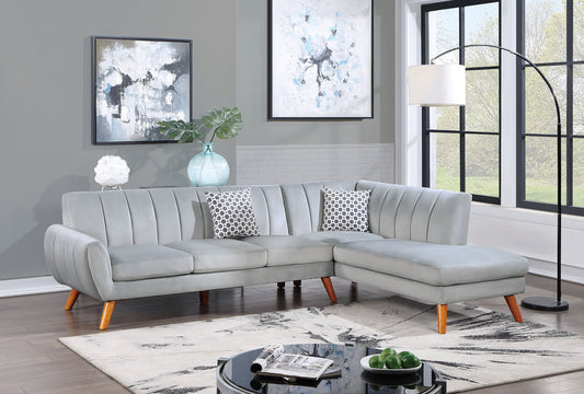 SECTIONAL - 2PC in Black Faux Leather