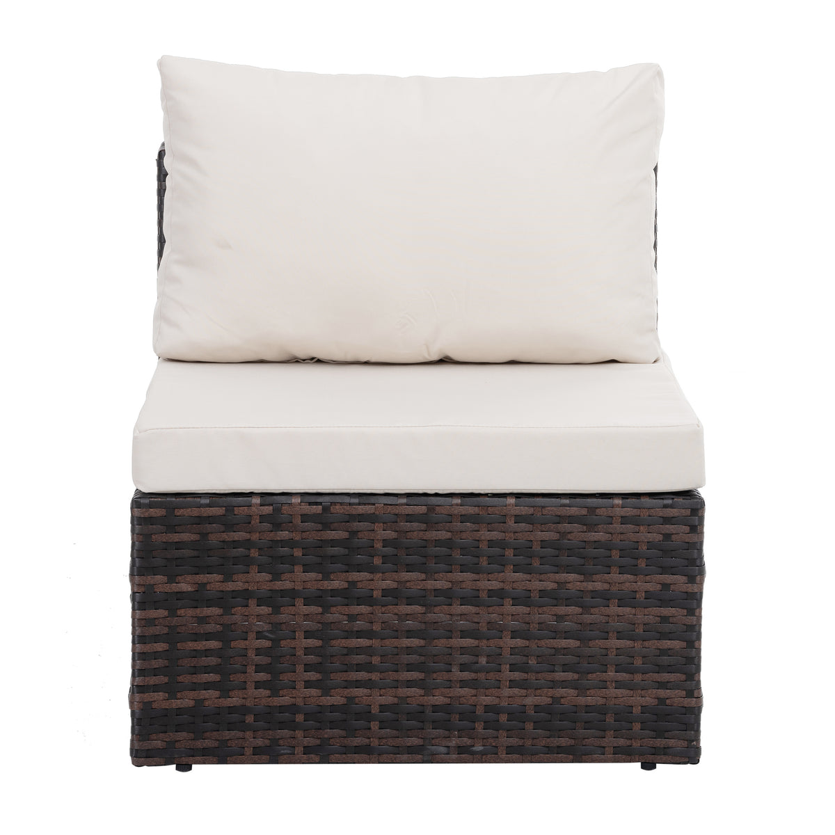 Patio Furniture, Outdoor Furniture, Seasonal PE Wicker Furniture, 5 Set Wicker Furniture With Tempered Glass Coffee Table,