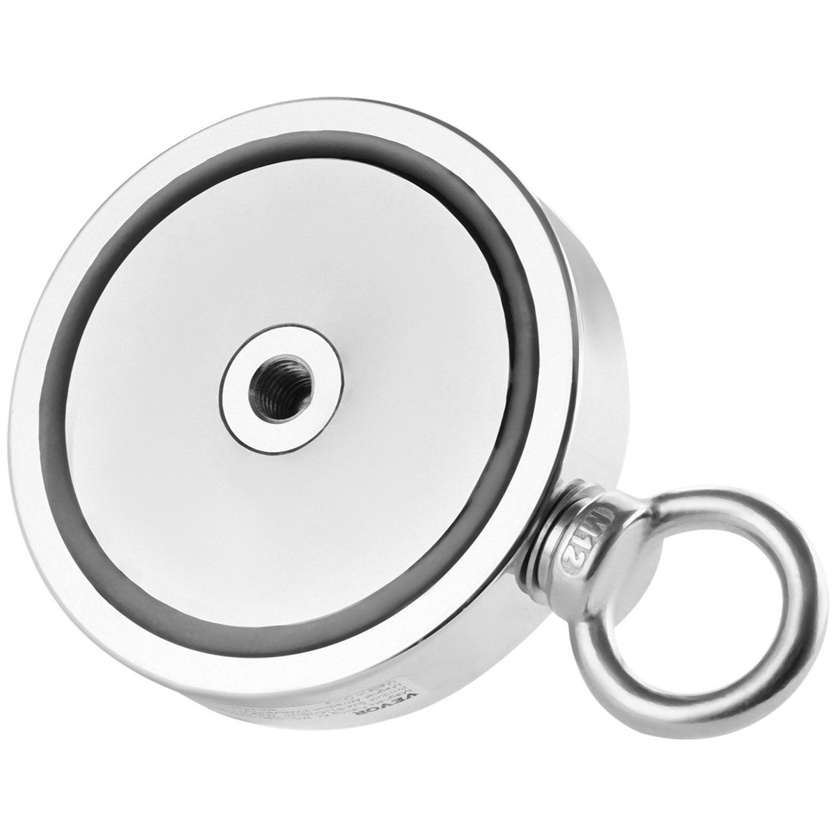 2000 LBS Strong Fishing Magnet Kit Double Sided Pull Force and Rope Carabiner