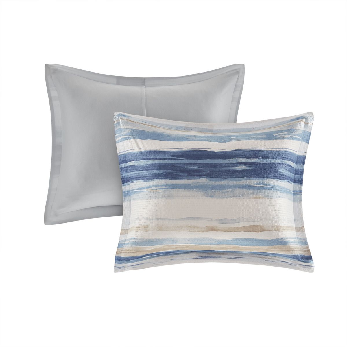 8 Piece Printed Seersucker Comforter and Quilt Set Collection