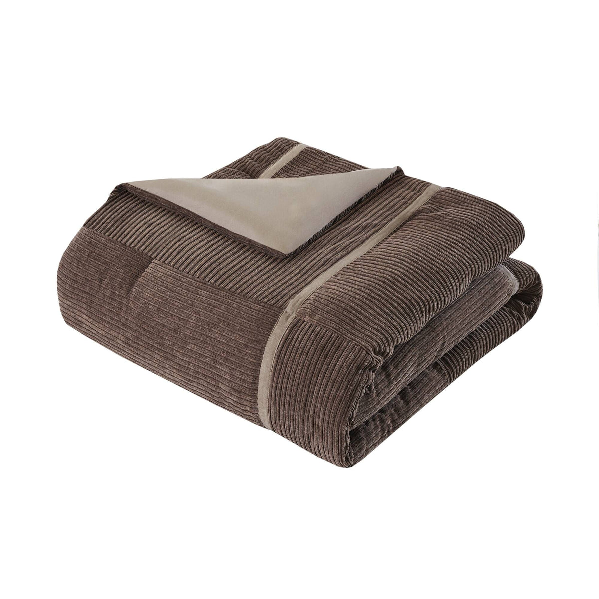 7 Piece Micro Corduroy Comforter Set