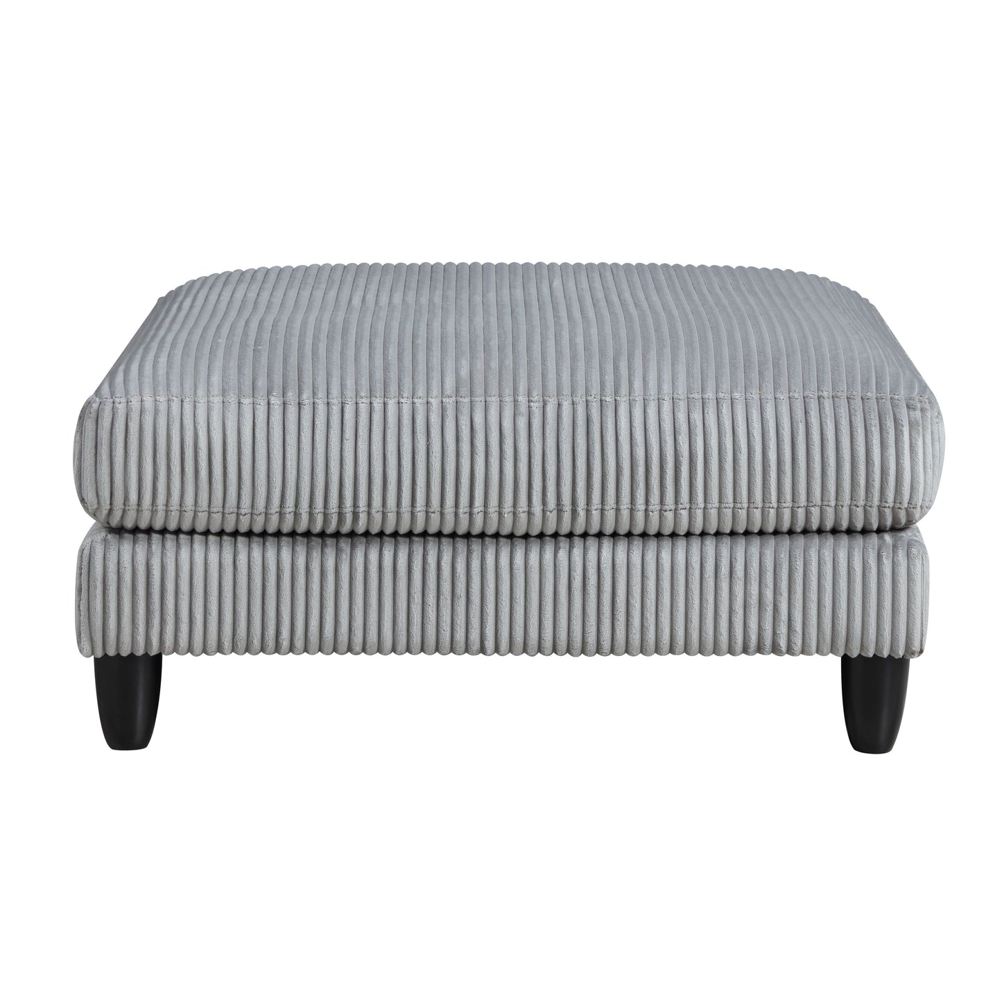 6pc Modular Sectional Set Gray Corduroy Upholstery 3x Armless Chairs 3x Corner Seats Soft Pillows Living Room Furniture