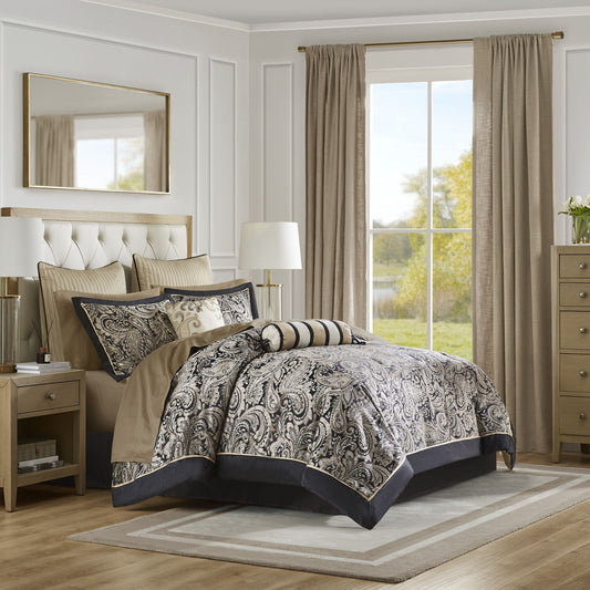 12 Piece Comforter Set with Cotton Bed Sheets