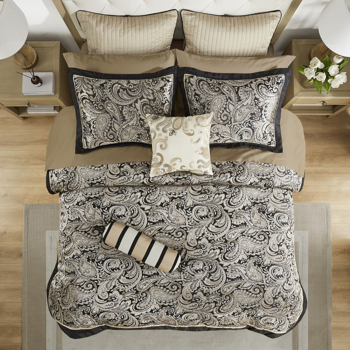 12 Piece Comforter Set with Cotton Bed Sheets