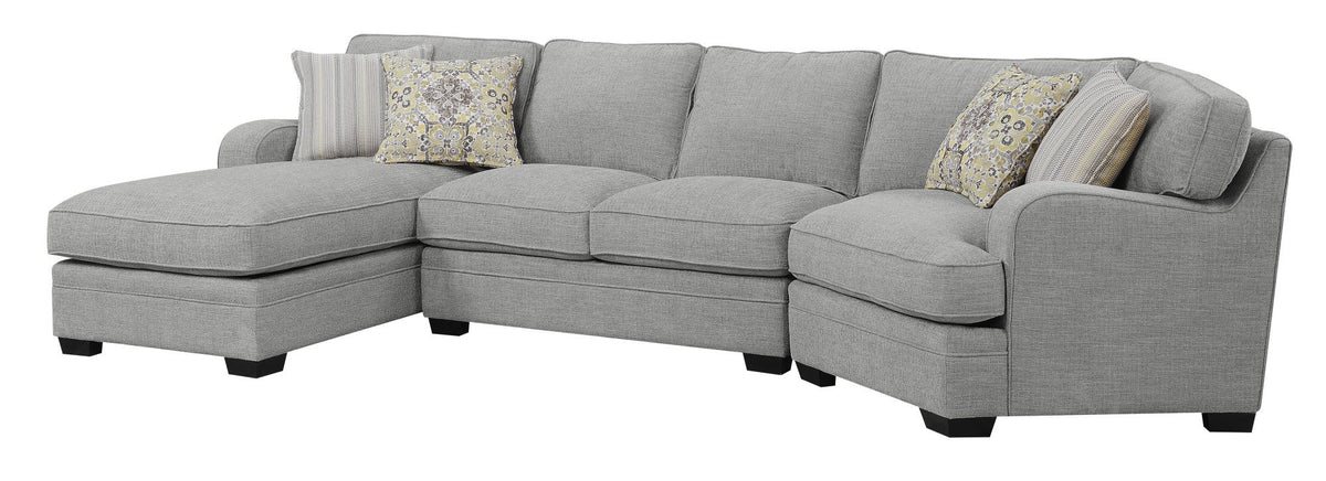 Wallace & Bay Berza Gray Left Side Facing Chaise Sectional