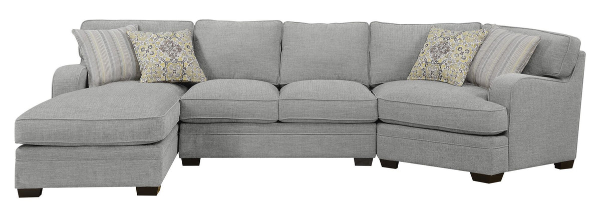 Wallace & Bay Berza Gray Left Side Facing Chaise Sectional