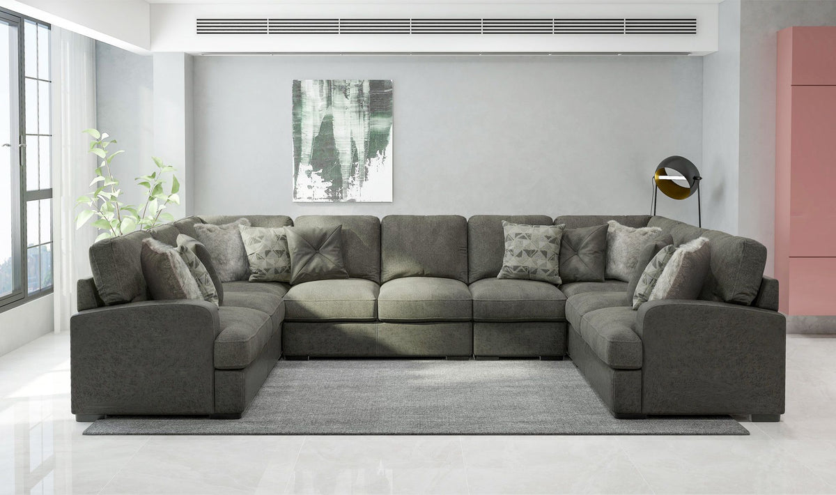 Wallace & Bay Grennburg Gray Modular 6 Piece Sectional