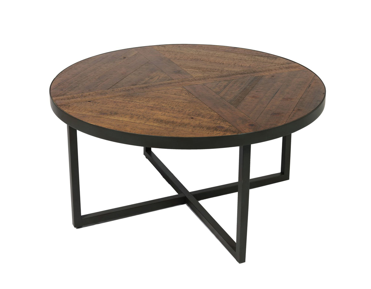 Wallace & Bay Faro Brown Round Coffee Table