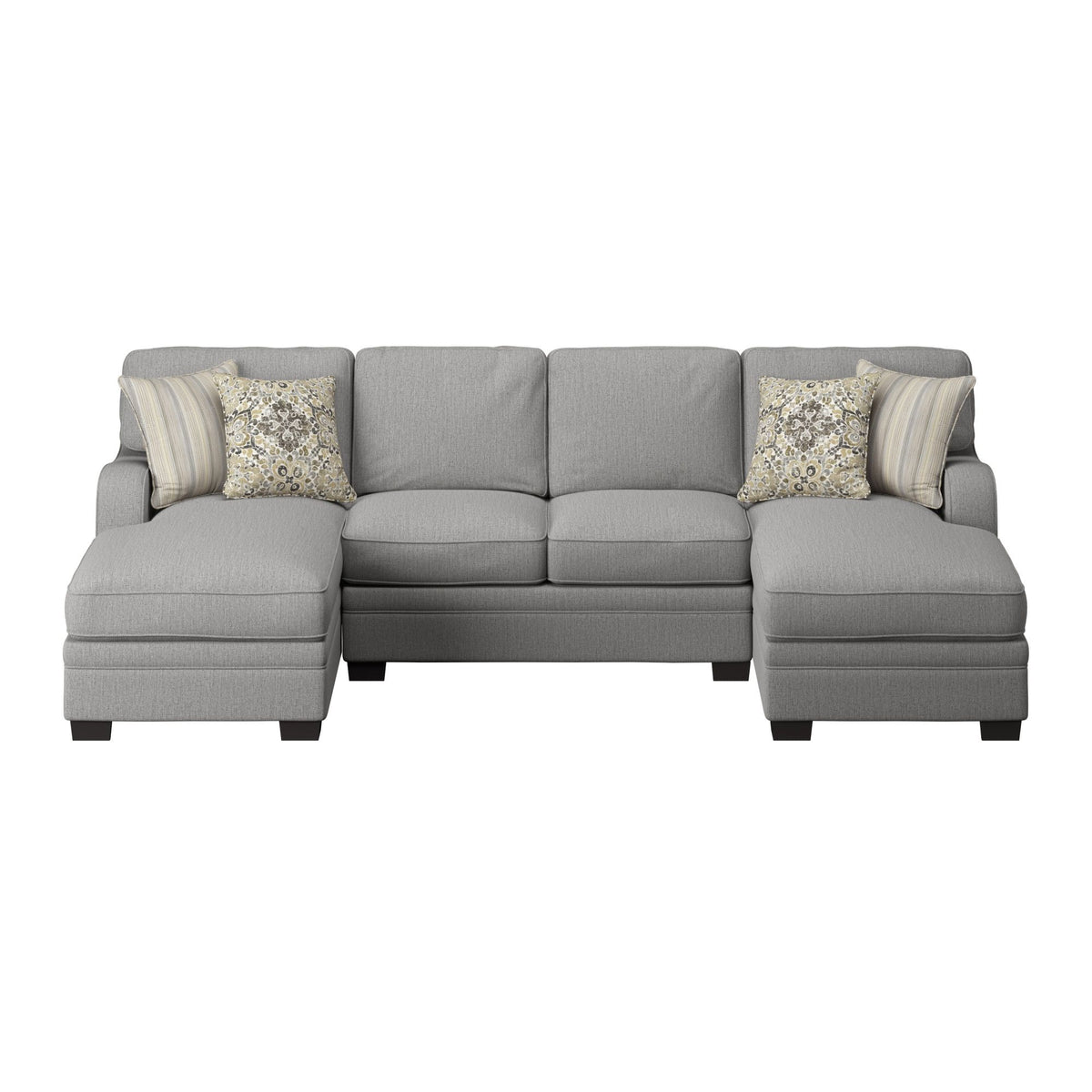 Wallace & Bay Berza Gray U-Shaped Sectional