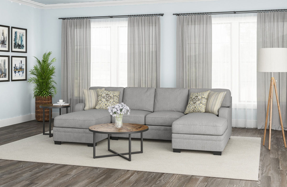 Wallace & Bay Berza Gray U-Shaped Sectional