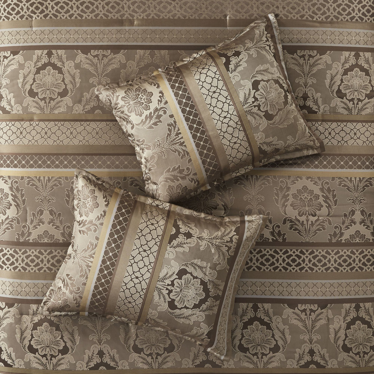 7 Piece Jacquard Comforter Set