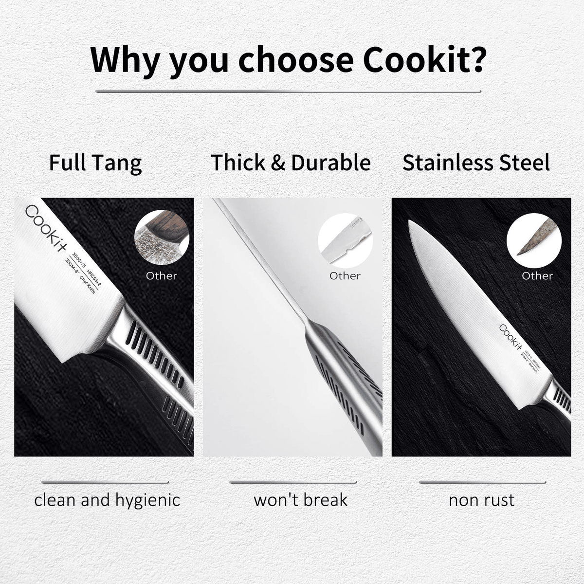 Kitchen Knife Set; 15 Piece Knife Sets with Block; Chef Knives with Non-Slip German Stainless Steel Hollow Handle Cutlery Set with Multifunctional Scissors Knife Sharpener Amazon Platform Banned