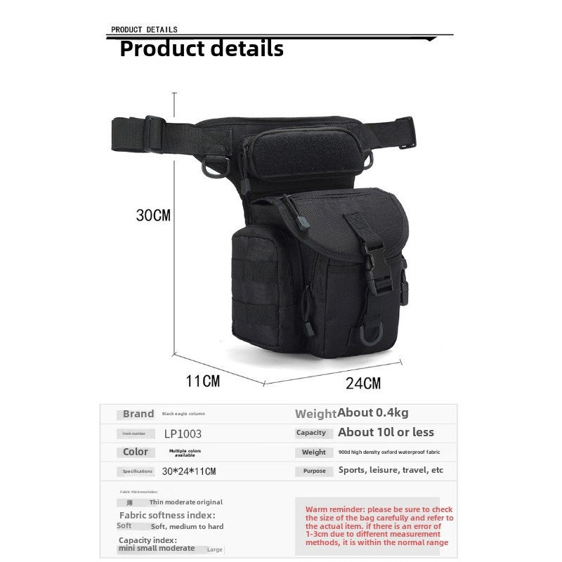 Motorcycle Crossbody Bag, Men's Leg Bag, Multifunctional Outdoor Tactical Waterproof Cell Phone Running Sports Waist Bag