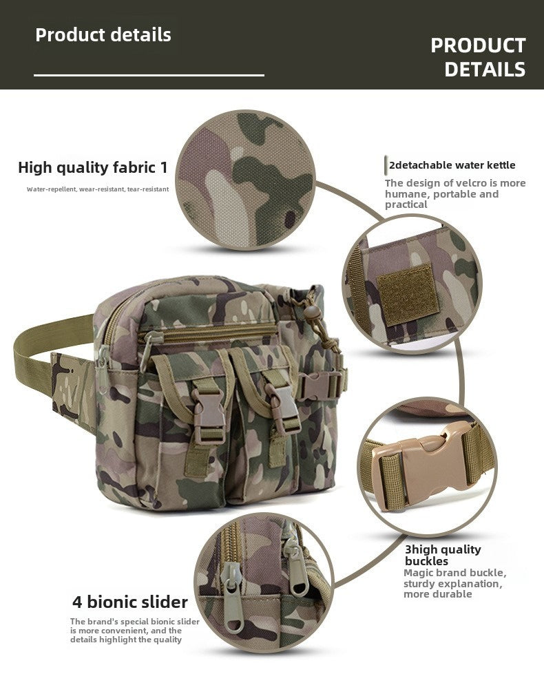 Camouflage Fishing Multifunctional, Lua Water Bottle Bag, Worker Waist Pack, Sports Outdoor Tactical Men's Waist Packs