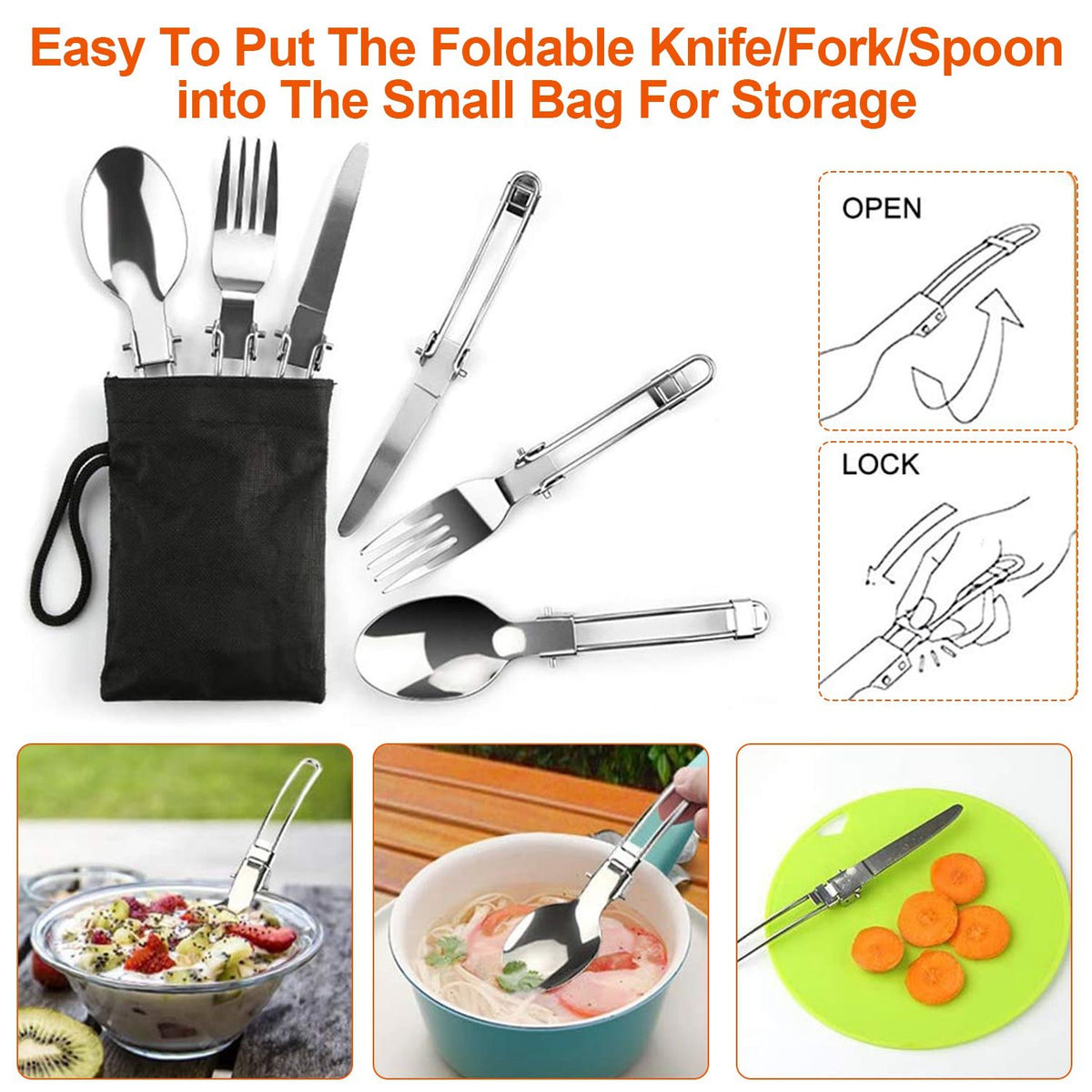 Camping Cooking Ware Set of 16Pcs Camping Stove Cookware Kit Aluminum Kettle with Bowls Knife Fork Spoon Carabiner Spatula Cutting Board for Hiking Picnic Outdoor