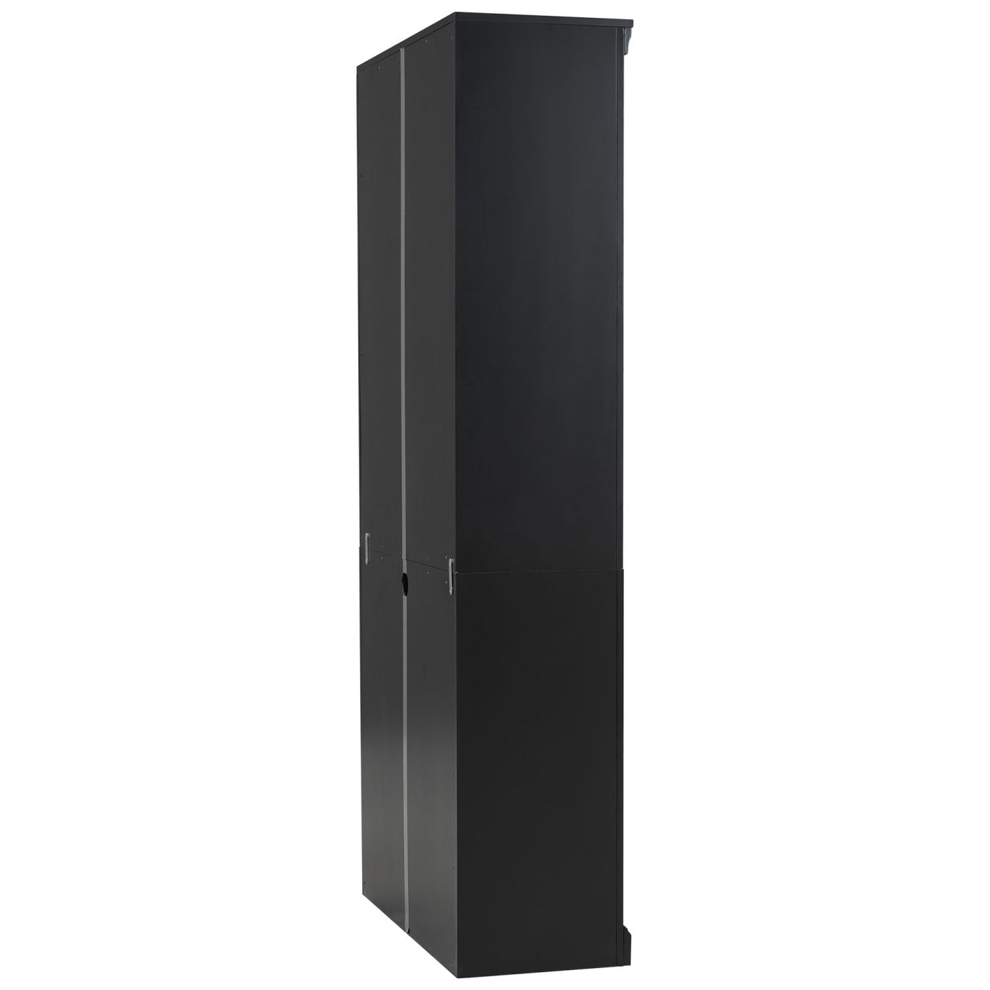 83.4" Tall Wood Bookcase with light strip,5-Tier Decor Bookshelves with Adjustable Shelves,Storage Organizer for CDs/Books/Movies,Free Standing Storage Shelves for Living Room,Home Office,Black