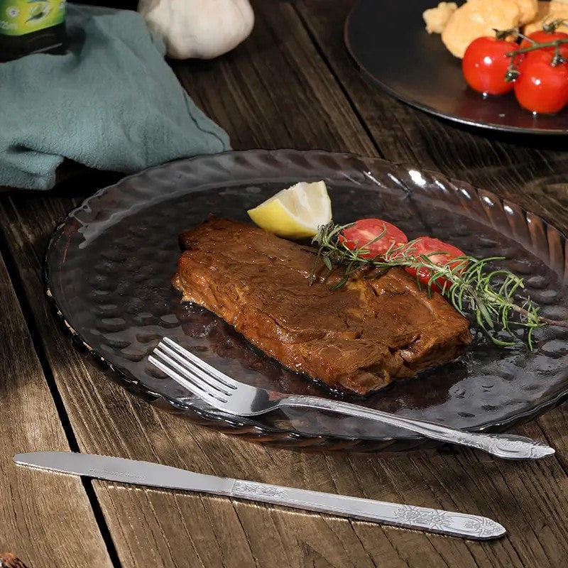 Product Name : Deluxe Premium Cutlery Flatware Set for the Home - Stainless steel cutlery service with 1 dinner fork, 1 dinner knife, 1 dinner spoon and 1 tea spoon - Durable, elegant and rust-resista