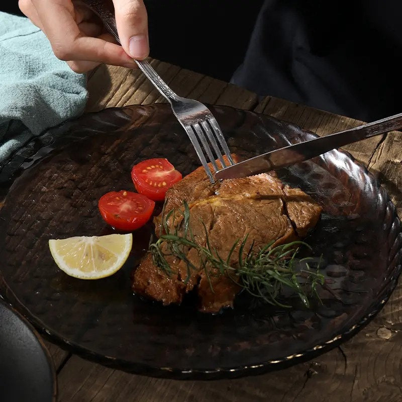 Product Name : Deluxe Premium Cutlery Flatware Set for the Home - Stainless steel cutlery service with 1 dinner fork, 1 dinner knife, 1 dinner spoon and 1 tea spoon - Durable, elegant and rust-resista