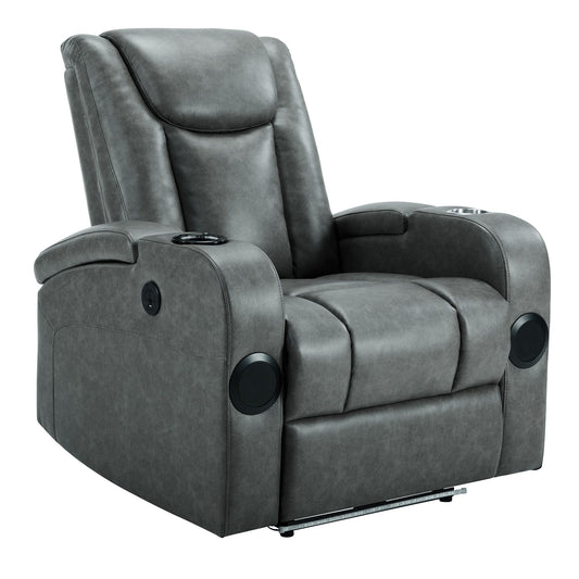 Recliner Sofa with Power Recline, Adjustable Split Back, USB Charging, Bluetooth Speakers & LED LightingRecliner Sofa with Power Recline, Adjustable Split Back, USB Charging, Bluetooth Speakers & LED
