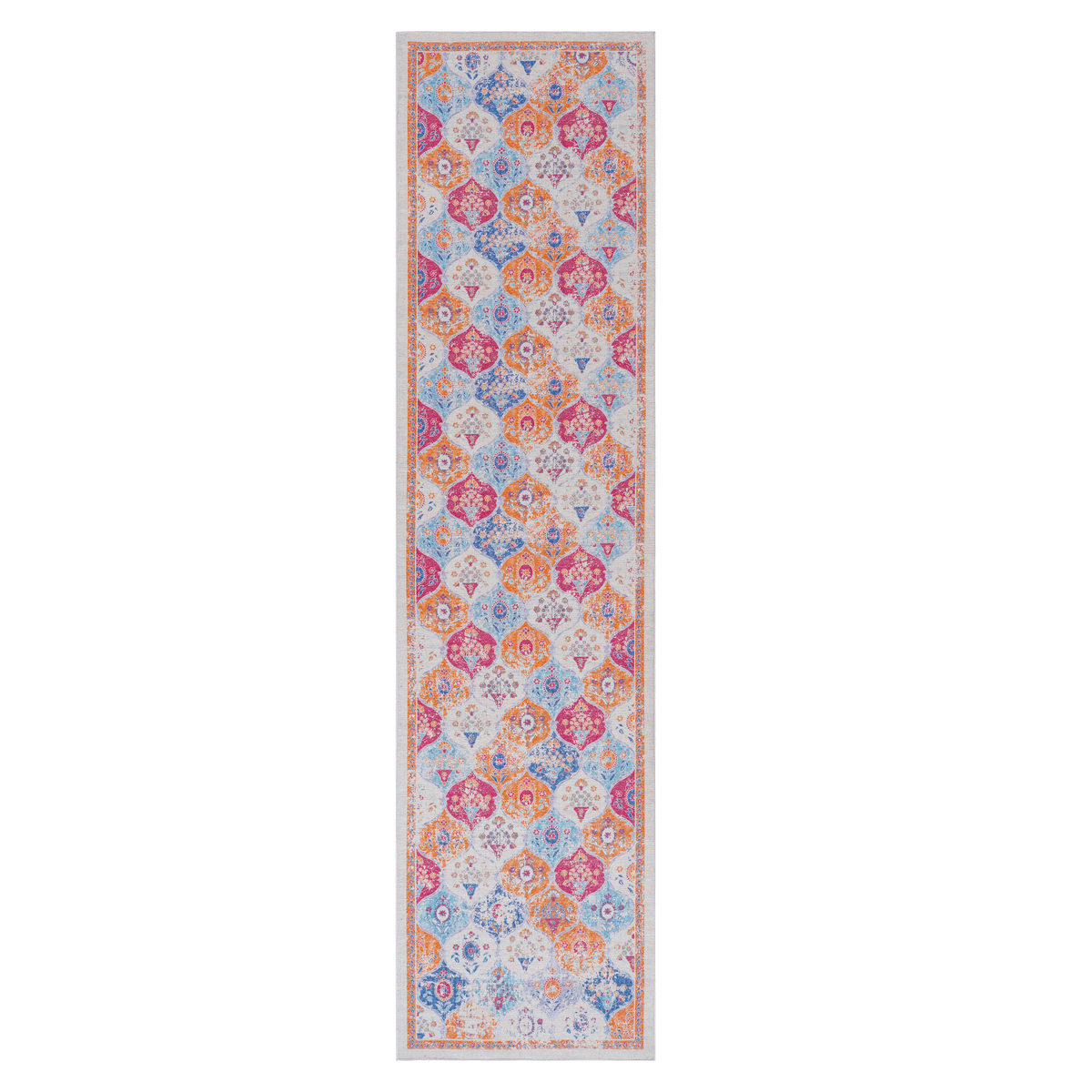 LOOM & LUXE 2'6''x10' Runner, Washable Rug, Low-Pile, Non-Slip, Non-Shedding, Foldable, Kid & Pet Friendly - Area Rugs for living room, bedroom, kitchen, dining room rug, (Cream, 2'6''x10')