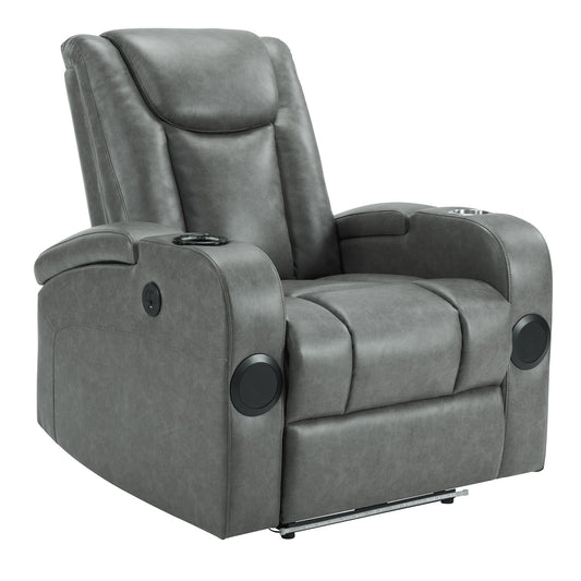 Recliner Sofa with Power Recline, Adjustable Split Back, USB Charging, Bluetooth Speakers & LED LightingRecliner Sofa with Power Recline, Adjustable Split Back, USB Charging, Bluetooth Speakers & LED