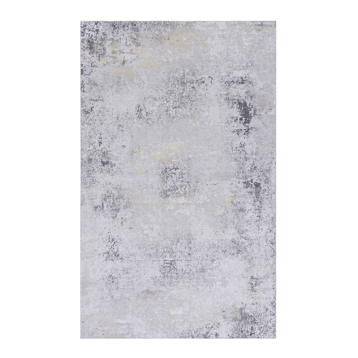 LOOM & LUXE 5x8 Area Rug, Washable Rug, Low-Pile, Non-Slip, Non-Shedding, Foldable, Kid & Pet Friendly - Area Rugs for living room, bedroom, kitchen (Gray/Gold, 5' x 8')