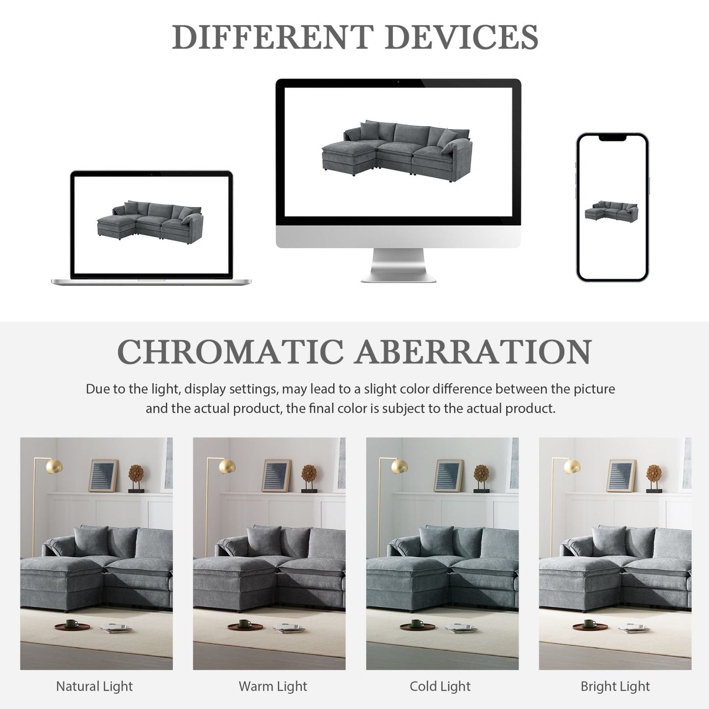 [VIDEO]103.5" Chenille Modular Sectional Sofa with Deep and Wide Seat,L Shaped Cloud Couch Set with Double Cushions,4 Seat Sofa with Movable Ottoman,Oversized Indoor Furniture for Living Room,3 Colors