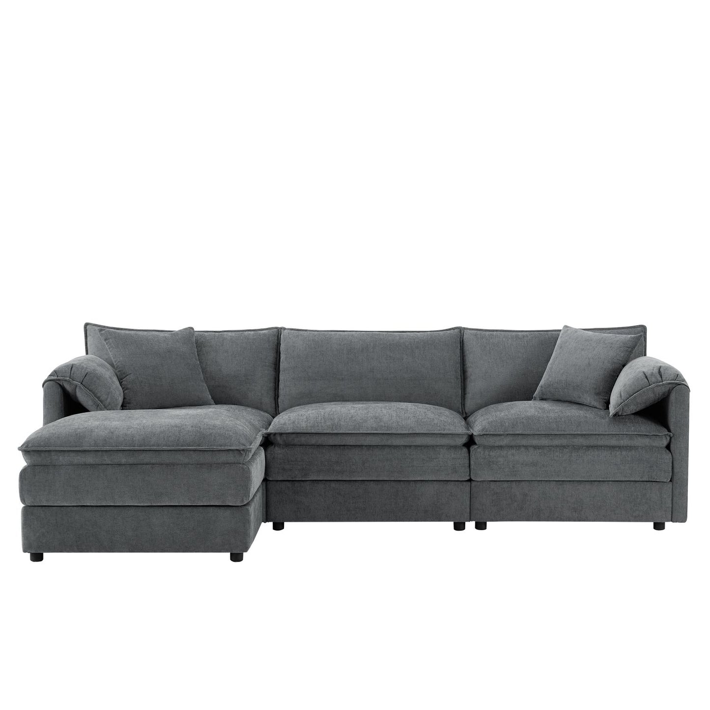 [VIDEO]103.5" Chenille Modular Sectional Sofa with Deep and Wide Seat,L Shaped Cloud Couch Set with Double Cushions,4 Seat Sofa with Movable Ottoman,Oversized Indoor Furniture for Living Room,3 Colors