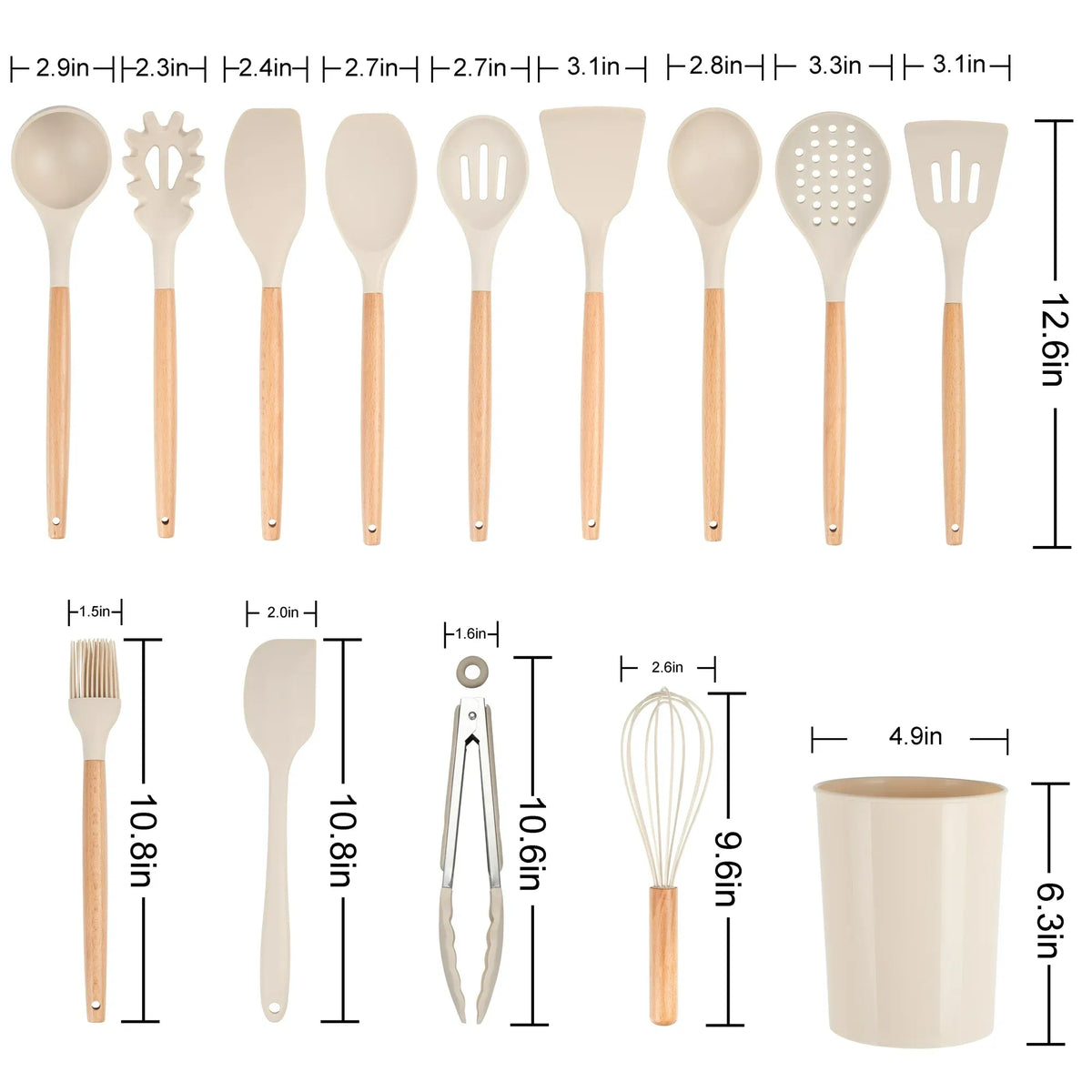 Mainstays 14pcs Cooking Utensil Set with Caddy