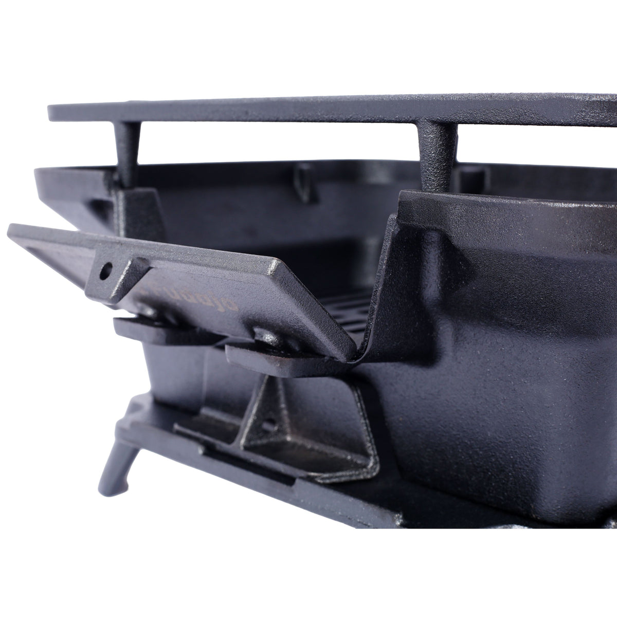 Oval Cast Iron Grill Outdoor, Portable Charcoal Grill and Tabletop Cast Iron Skillet - 100% Cast Iron, Enameled, Durable, Small Charcoal Grill, Camping Stove, Hibachi Grill