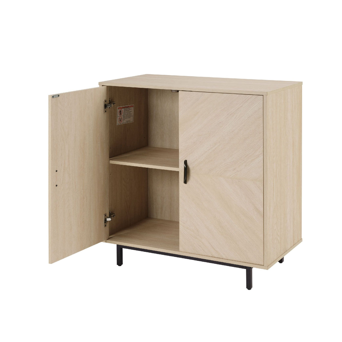 Storage Cabinet with Doors, Modern Accent Cabinet,Wood Grain Decoratio Buffet Sideboards for Living Room, Kitchen,Enterway